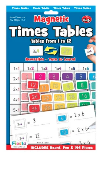 Magnetic Times Tables  1-12