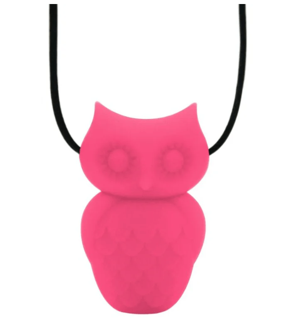 Silicone Owl Pendant fushia
