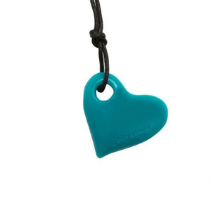 Heart Silicone Pendant Turquoise