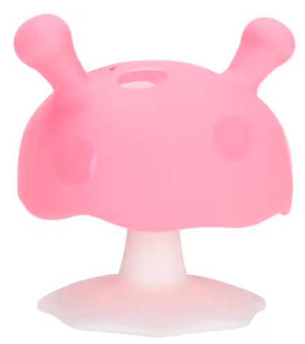 Teether Puff Mushroom Teether Pink - PAUA
