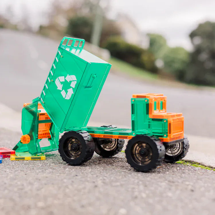 Magnetic Tiles 14 Piece Mega Recycling Truck