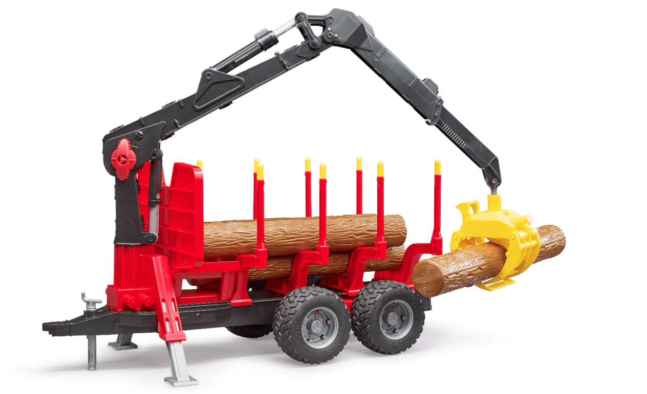 Bruder Forestry Trailer with Loading Crane