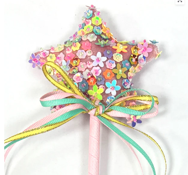 Floral Sequin Charm Wand