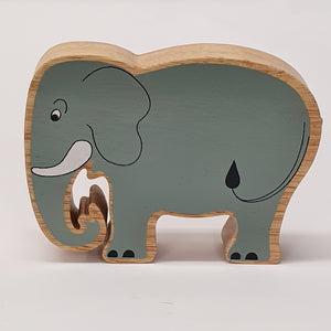 Wooden Grey Elephant