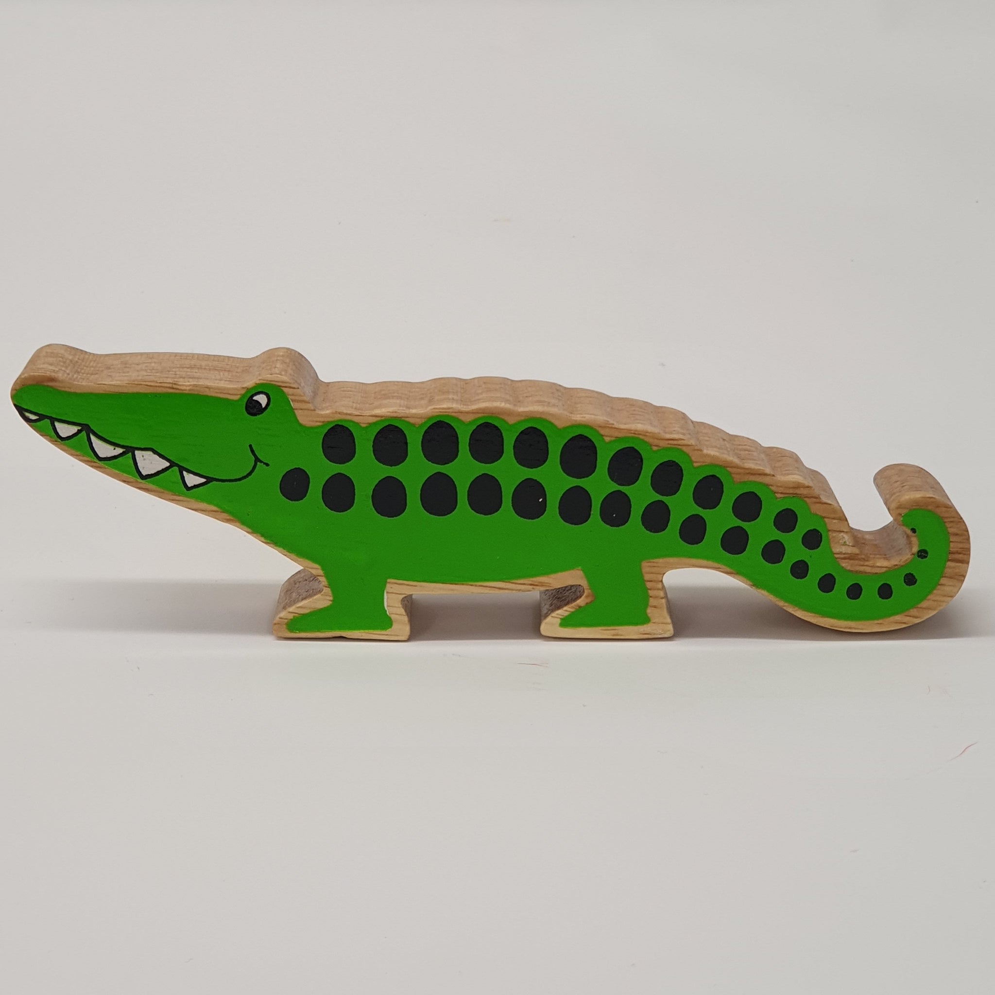 Wooden Green Crocodile