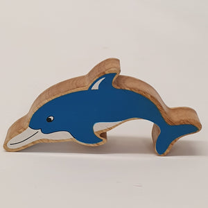 Wooden Blue Dolphin