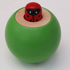 Wooden Squeaky Ball Green