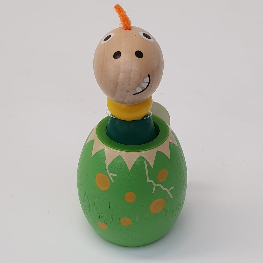 Wooden Squeeky Dino Green