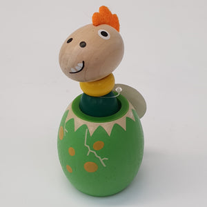 Wooden Squeeky Dino Green