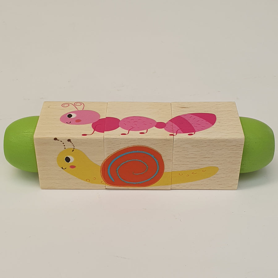 Wooden Twist Blocks Bugs