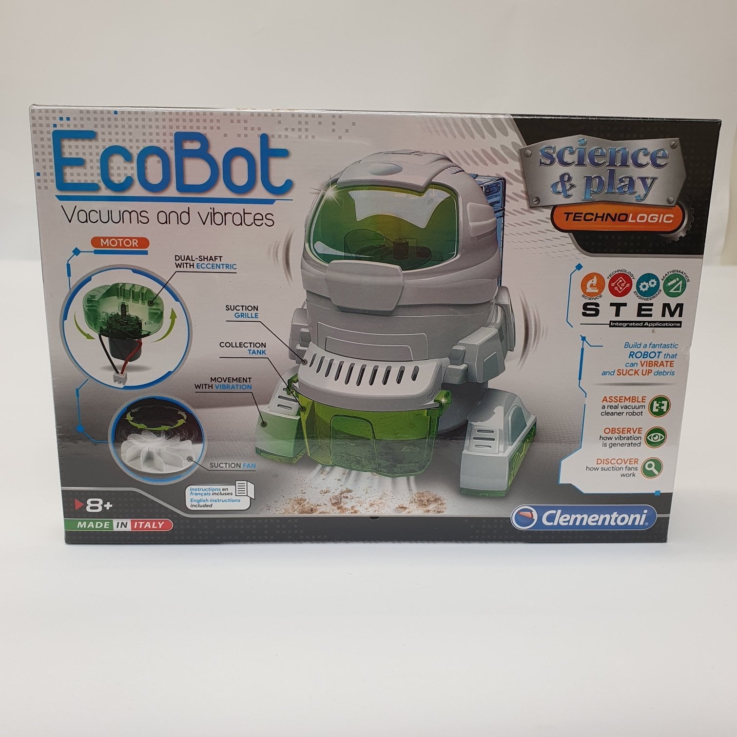 EcoBot Vacuums and Shakes