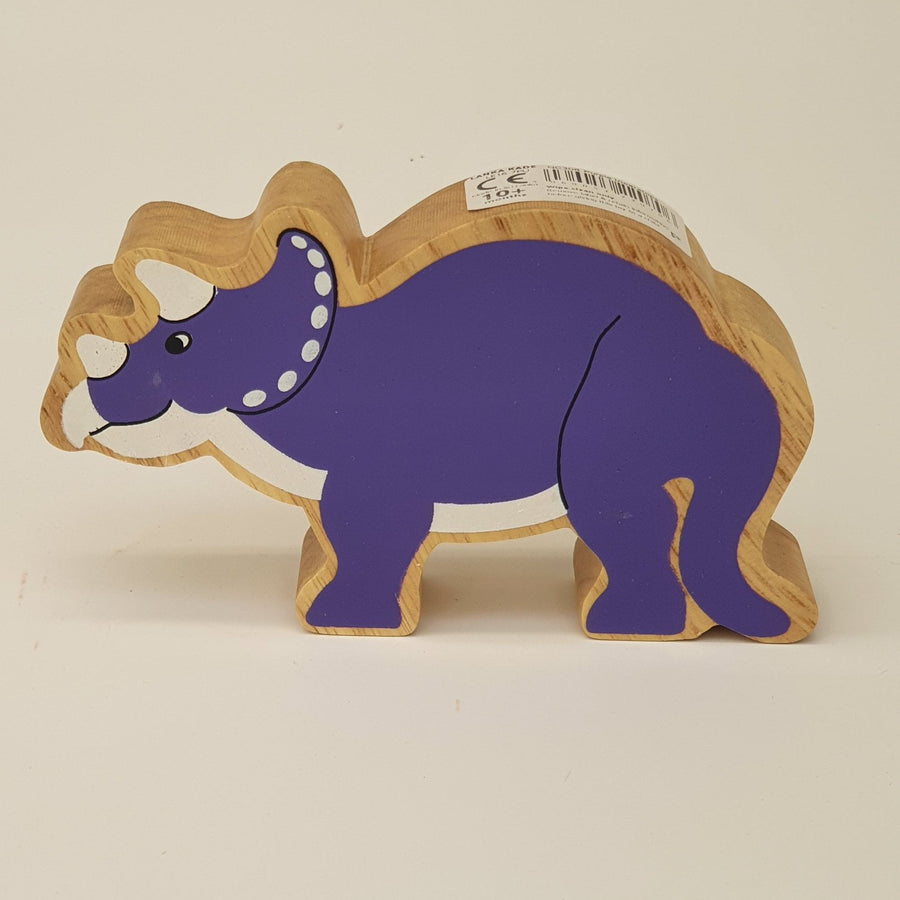 Wooden Purple Triceratops