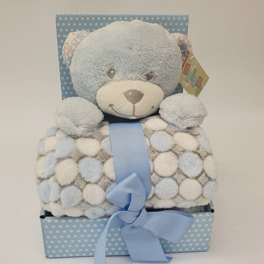 Teddy Bear Blanket Blue