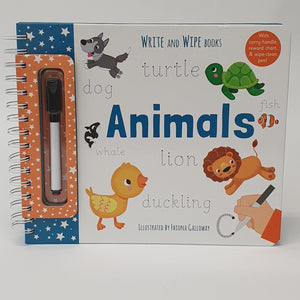 Write and Wipe Books Animals