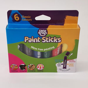 Little Brian Paint Sticks 6pk Classic Colours