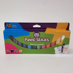 Little Brian Paint Sticks 12pk Classic Colours