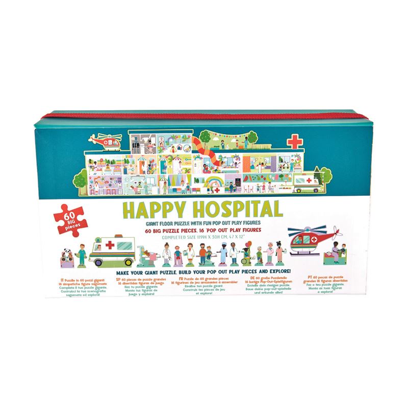 Happy Hospital Floor Puzzle 60 Piece with pop out figures