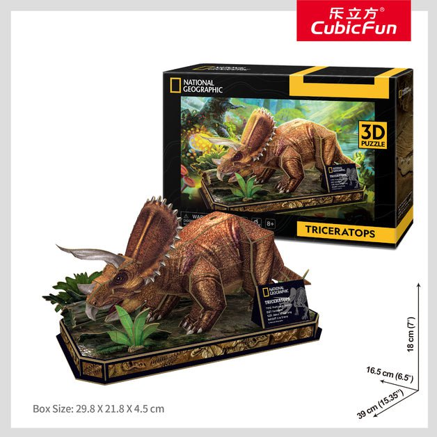Nat Geo 3D Puzzle Triceratops 44 Piece