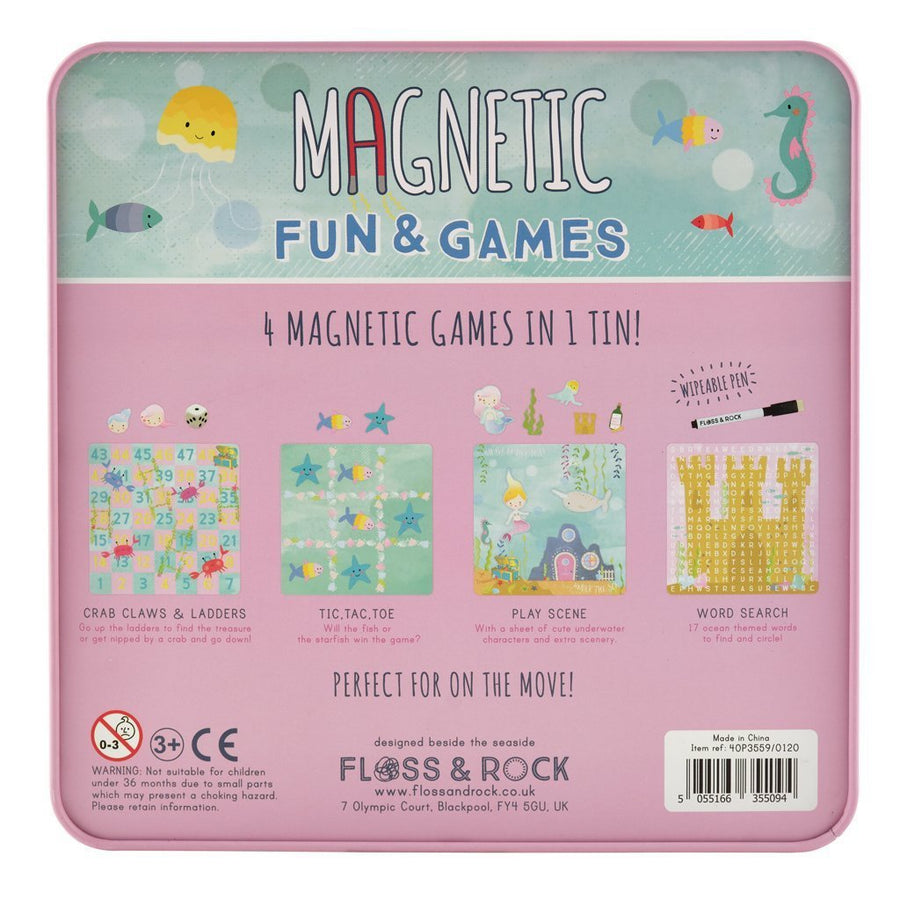 Mermaid 4 in 1 Magnetic Games Floss & Rock