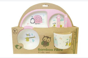 Bamboo Kids Eating Set Deluxe - Wild and Free