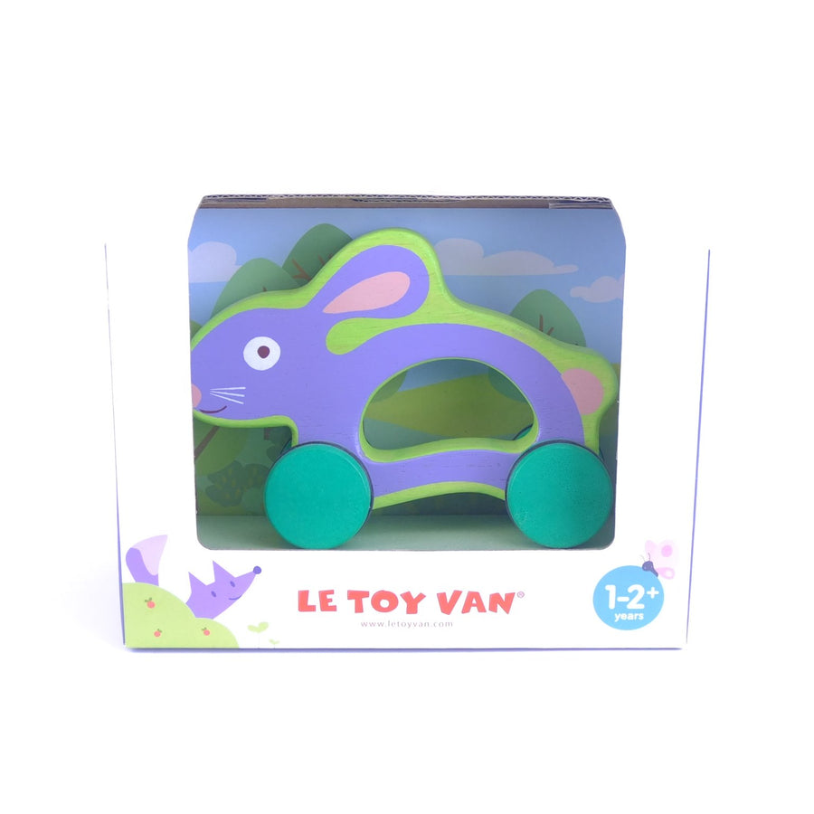 Wooden Bunny On Wheels