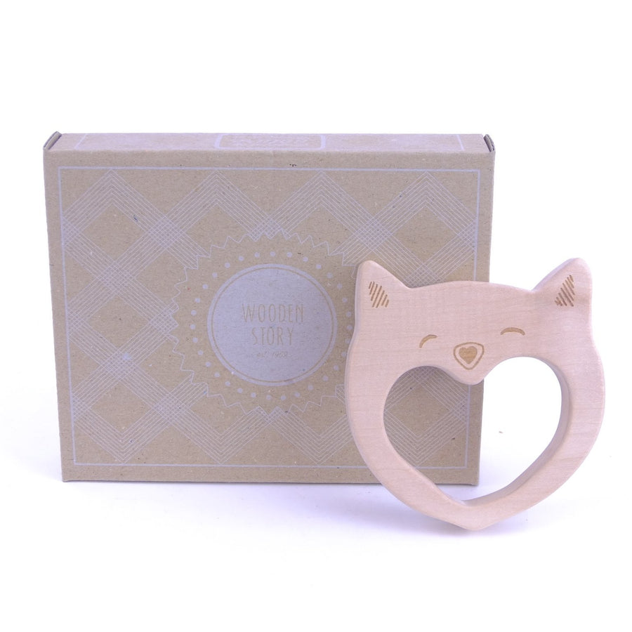 Wooden Story Teether - Cat
