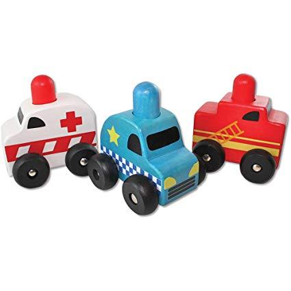 Squeaker Emergency Cars Set