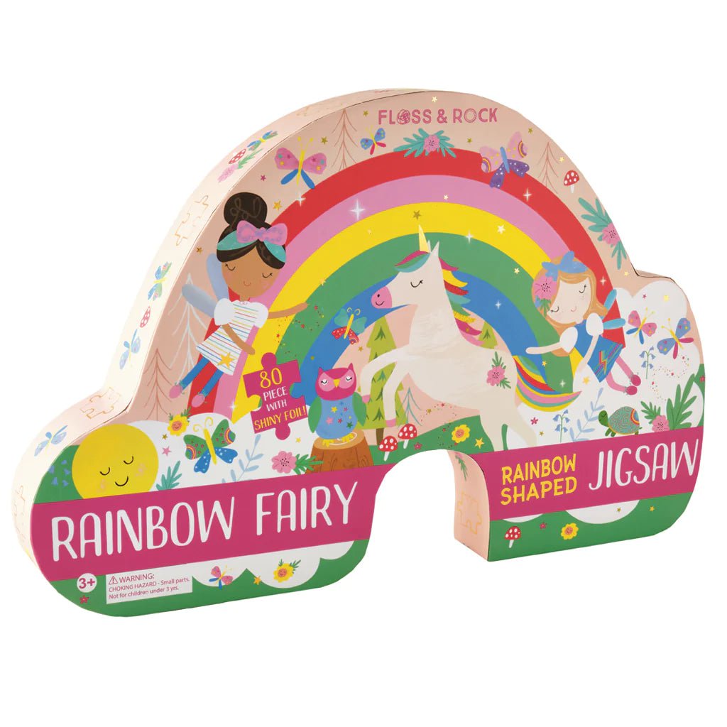 Rainbow Fairy 80pc Puzzle with shiny Foil