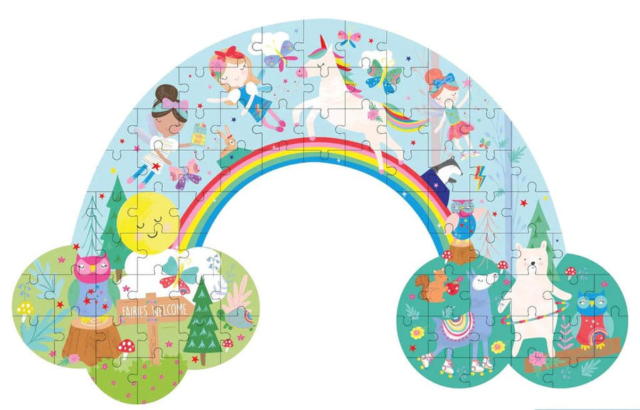 Rainbow Fairy 80pc Puzzle with shiny Foil
