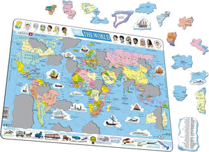 Puzzle Political Map of World  Larsen Range