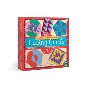 eeBoo Lacing Cards Shapes and Patterns