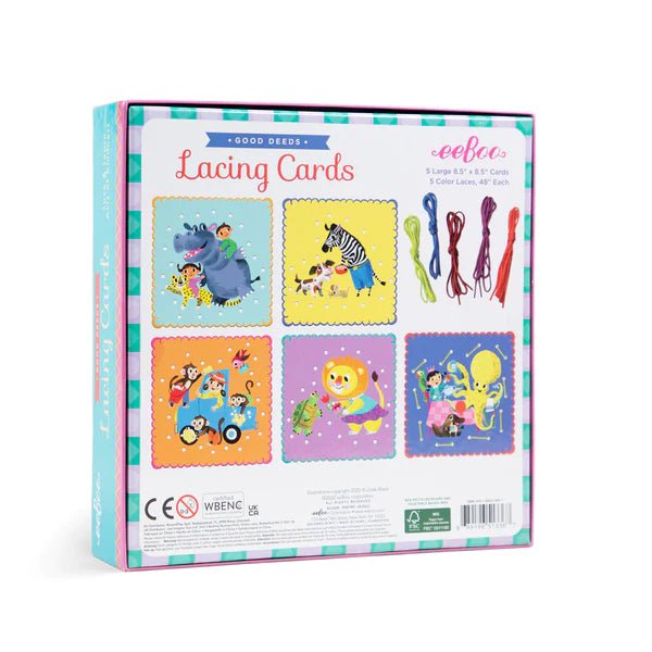 eeBoo Lacing Cards Good Deeds