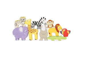 African Stacker Animal Tower and Bag  Le Toy Van