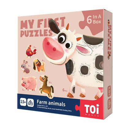 My First Puzzles Farm Animals 6 in a box