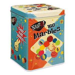 Neato Marbles in a tin box