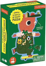 Scratch & Sniff Mini Puzzle Bear Cinnamon Scent