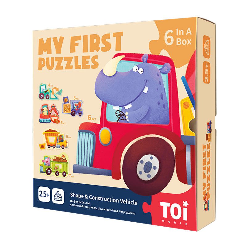 My First Puzzle Construction Vehicles 6 in a box
