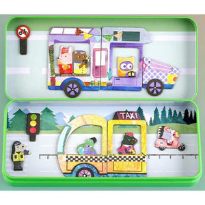 Travel Magnetic Puzzle Cars MierEdu
