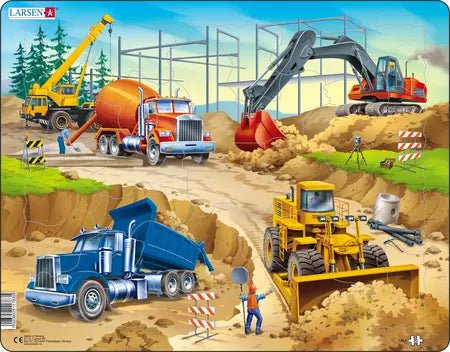 Construction Puzzle Large Larsen Brand