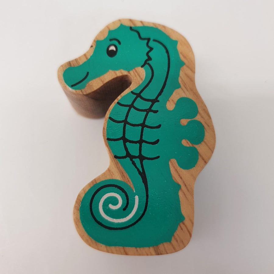 Wooden Green Seahorse