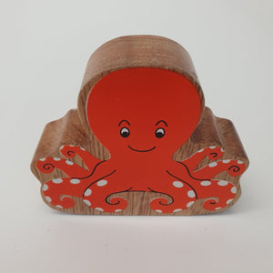 Wooden Orange Octopus