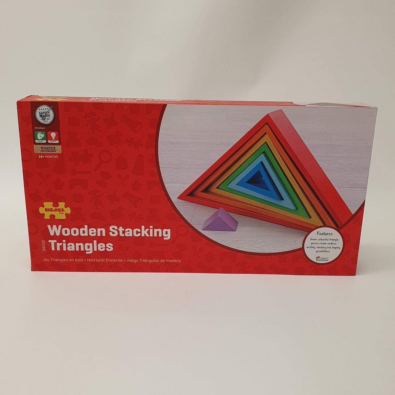 Wooden Stacking Triangles - PAUA