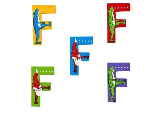 Wooden Capital F Red