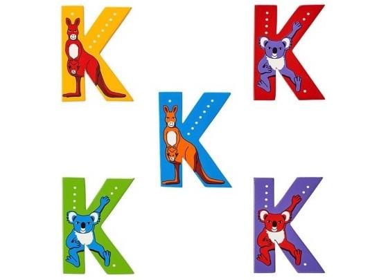 Wooden Capital K Red