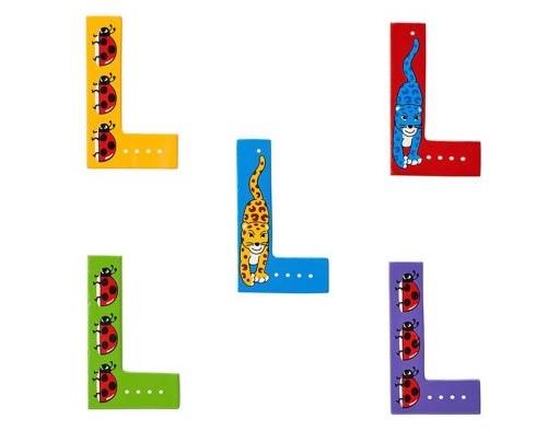 Wooden Capital L Green