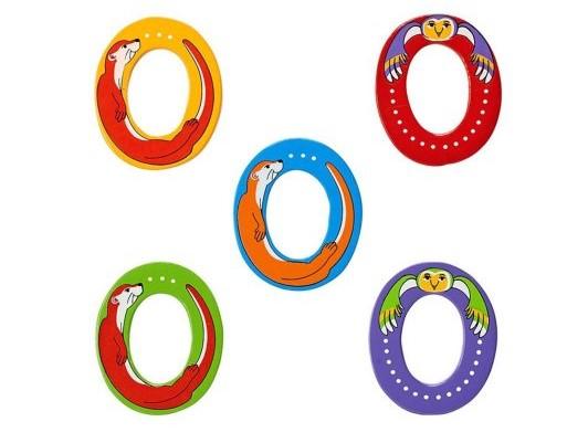 Wooden Capital O Red