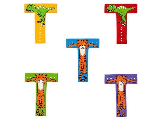 Wooden Capital T Green