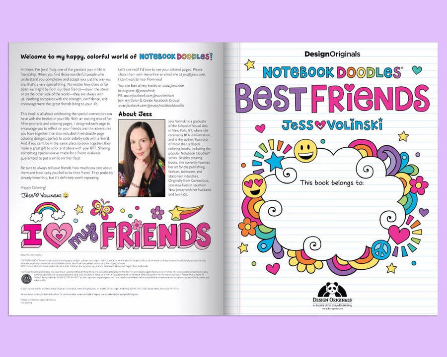 Best Friends Notebook Doodles Coluirng and Activity Book