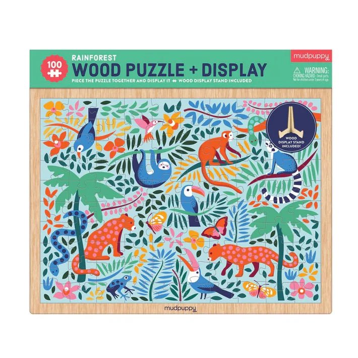 Rainforest 100 Pc Wood Puzzle with stand