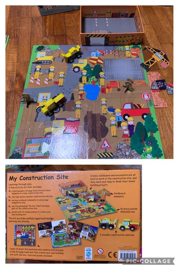My LIttle Construction Site Book Puzzle Playset